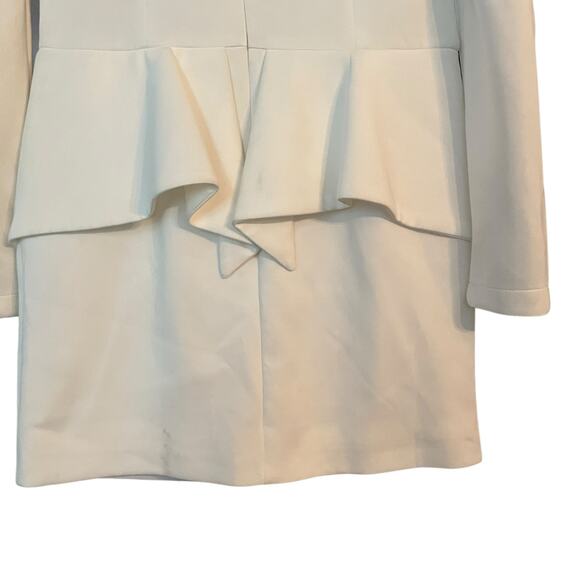 FIRE Womens Bling White Scuba Rhinestone Blingy Peplum Dress 4 Bridal Wedding - Picture 6 of 12